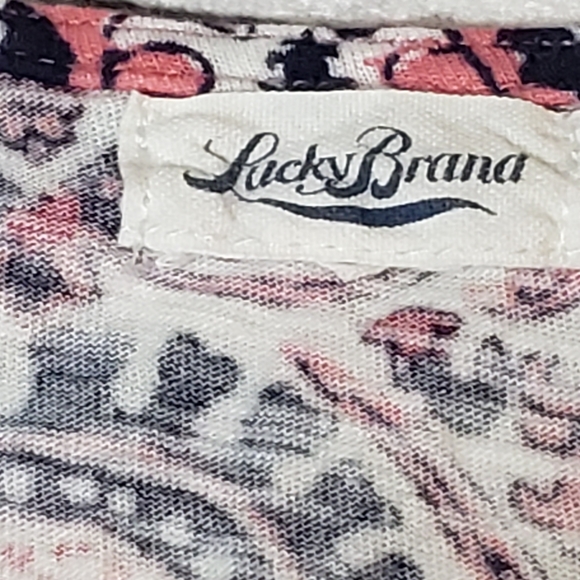 Lucky brand style # 257953T navy, pink tank top. - Picture 3 of 6